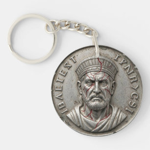 Llavero Llave Judas Moneda Maldita – Zion‑7 Siclo Tiro