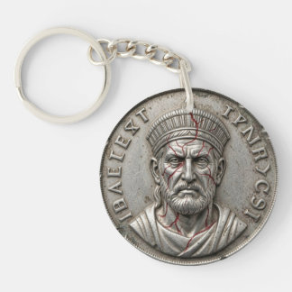 Llavero Llave Judas Moneda Maldita – Zion‑7 Siclo Tiro