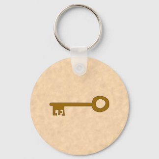 Llavero Llave. Llave marrón con efecto de pergamino.