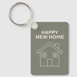 Llavero Llave Nueva Casa Feliz - Eucalipto Cálido