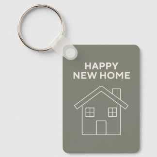 Llavero Llave Nueva Casa Feliz - Eucalipto Cálido