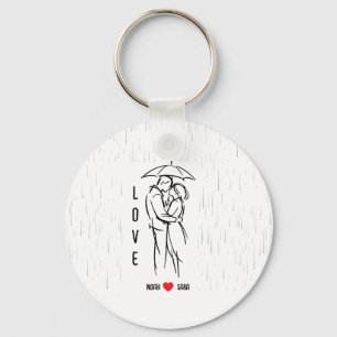 Llavero Llave personalizada de amor – Nombres románticos p