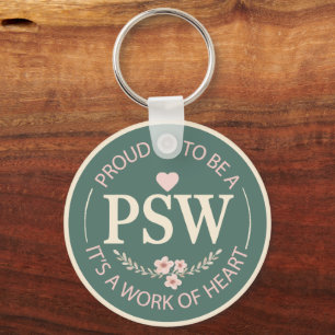 Llavero Llave personalizada de PSW floral