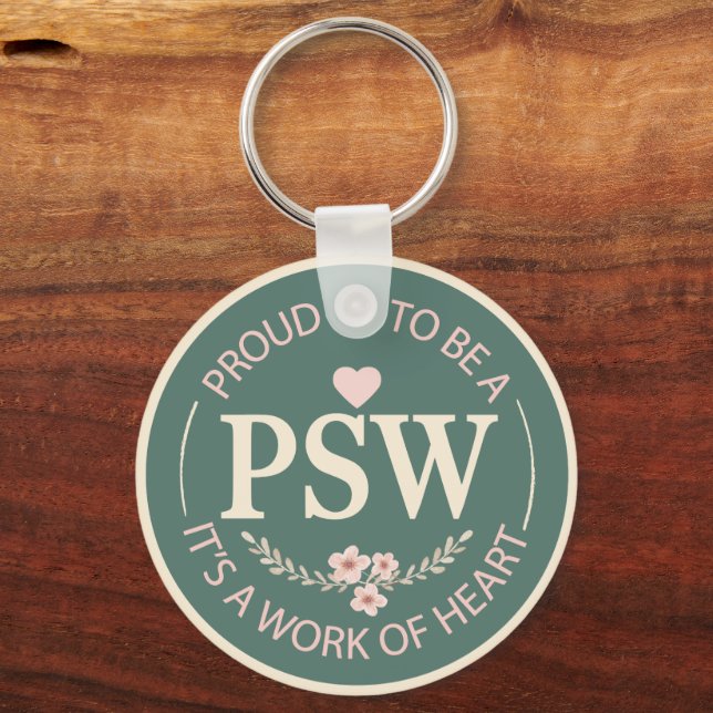 Llavero Llave personalizada de PSW floral (Anverso)