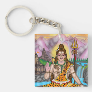 Llavero Llave personalizada del Señor Shiva, deidad hindú 
