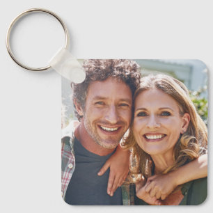 Llavero Llave personalizada familia dos fotos doble cara