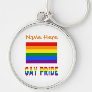 Llavero Llave Personalizada Orgullo Gay LGBTQ Arcoíris Red