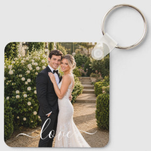 Llavero Llave personalizado con foto de pareja enamorada