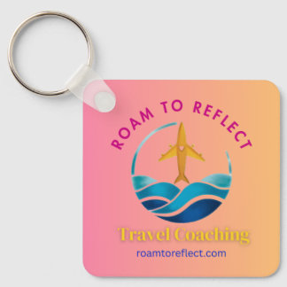 Llavero Llave reflectante rosa y amarillo Roam to Reflect