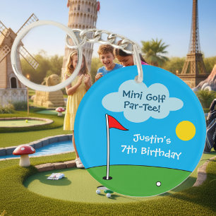 Llavero Llave regalo de cumpleaños de golf en miniatura pa