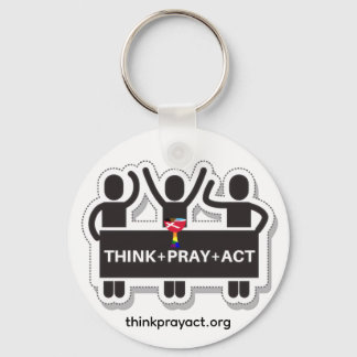 Llavero Llaveero Think+Pray+Act