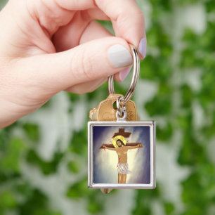 Llavero Llaveiro con icono de Cristo en la Cruz
