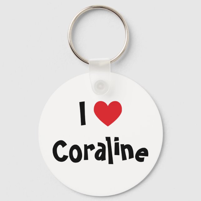 Llavero Llaveiro Coraline que amo (Anverso)