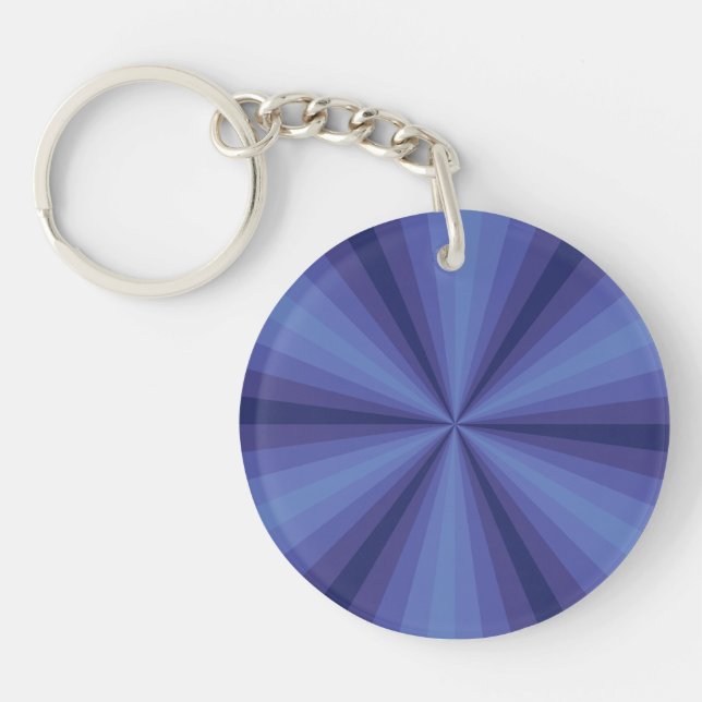 Llavero Llaveiro de acrílico azul de ilusión óptica (Frente)