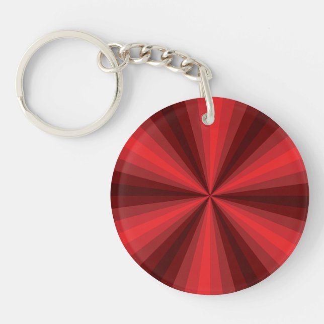 Llavero Llaveiro de acrílico rojo de ilusión óptica (Frente)