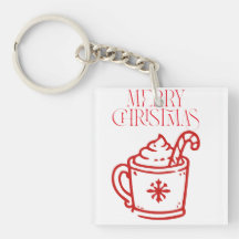 Llaveiro de Chocolate Caliente Feliz Navidad