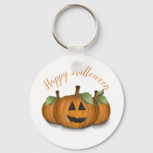 Llavero Llaveiro de Jack O Lantern en Parche de Calabaza