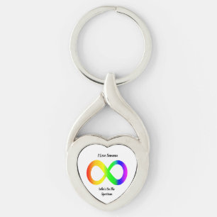 Llavero Llaveiro de metal para la conciencia del espectro 