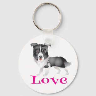 Llavero Llaveiro de Perro Cachorro Border Collie Amor