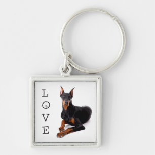 Llavero Llaveiro de Perro Cachorro Doberman Pinscher