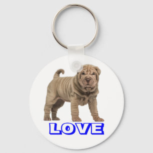 Llavero Llaveiro de perro cachorro Shar Pei chino