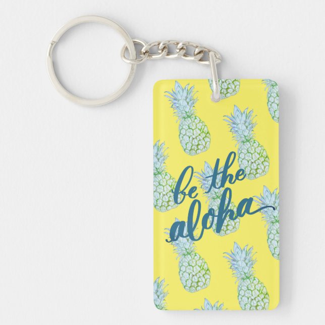 Llavero Llaveiro de Piña Amarilla Aloha (Frente)