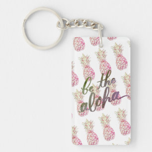 Llavero Llaveiro de Piña Rosa Aloha