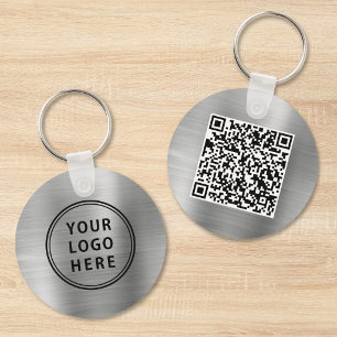 Llavero Llaveiro de plata promocional con código QR de log
