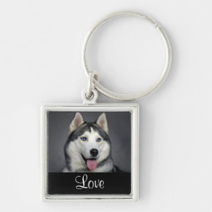 Llavero Llaveiro de retrato de cachorro Husky Siberiano