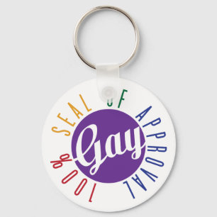 Llavero Llaveiro de Sello de Aprobación Gay