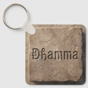 Llavero Llaveiro de Textura de Piedra Antigua Dhamma