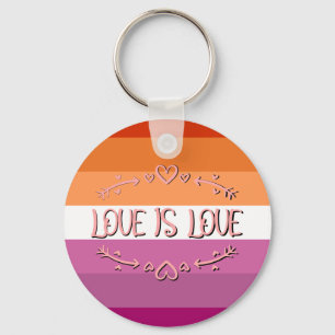 Llavero Llaveiro del Orgullo Lésbico Mes del Amor es Amor
