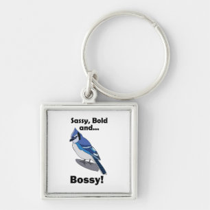 Llavero Llaveiro Favor de Fiesta de Pájaro Azul Jay Sassy 