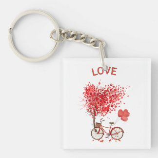Llavero Llaveiro Gráfico de Bicicleta del Amor | Dulce y S