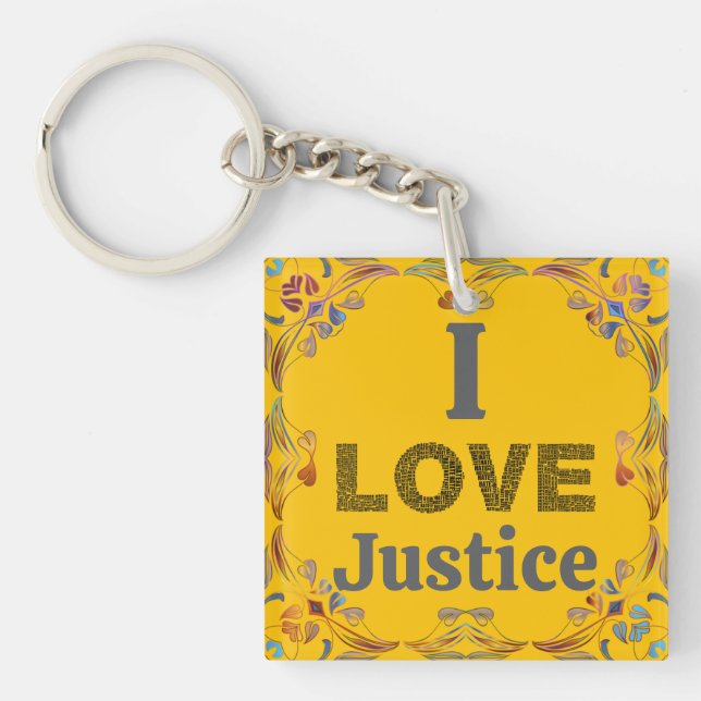 Llavero Llaveiro Me Encanta la Justicia (Frente)