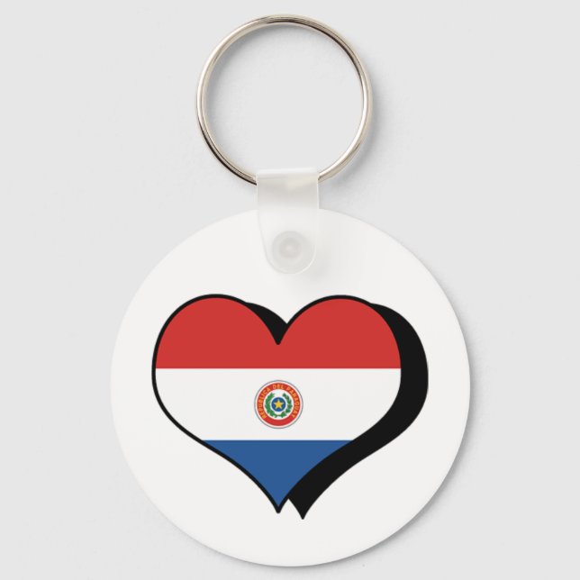 Llavero Llaveiro Me Encanta Paraguay (Anverso)