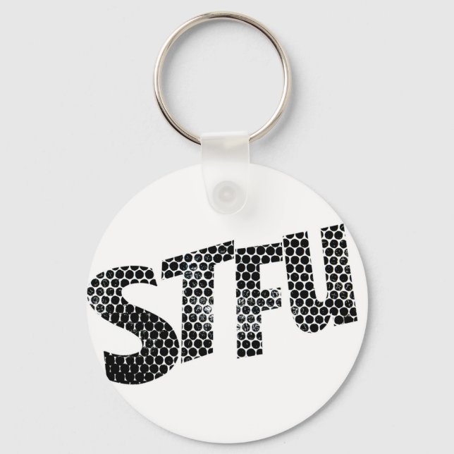 Llavero Llaveiro STFU ( Negro y Blanco ) (Anverso)