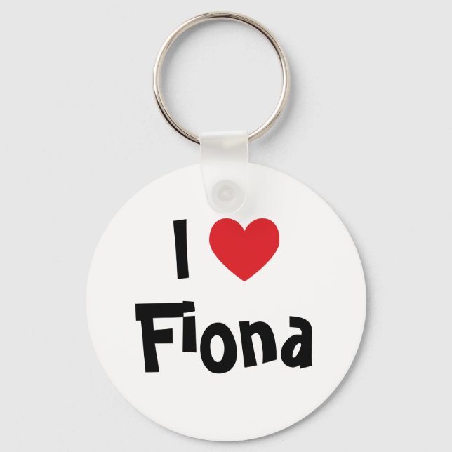 Llavero Llaveiro Yo amo a Fiona (Anverso)