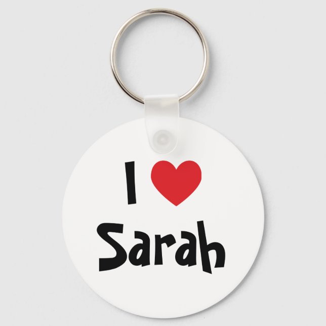 Llavero Llaveiro Yo Amo a Sarah (Anverso)