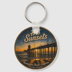 Llavero Llaverero del atardecer en Huntington Beach Pier -