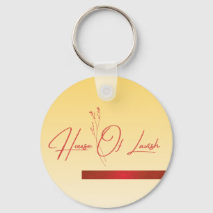 Llavero Llaverero Floral de Oro Amarillo Pastel Elegante