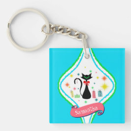 Llavero Llaverero Personalizado con Nombre de Gato Siamés
