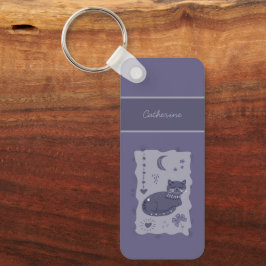 Llavero Llaverero personalizado de arte popular de gato no