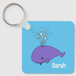 Llavero Llaverero Personalizado de Ballena Burbuja Linda
