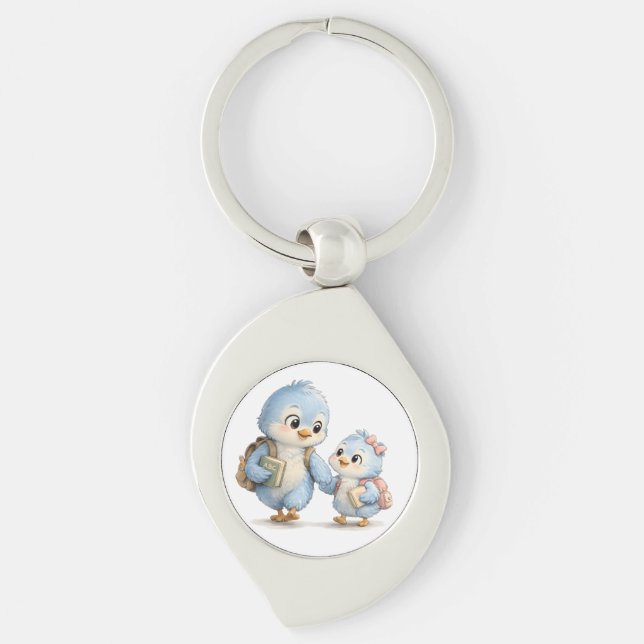 Llavero Llaverero Premium Little Blue Birds (Anverso)