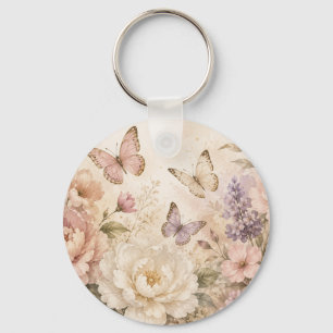 Llavero Llaverito Acrílico de Mariposa Floral Personalizad