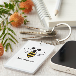 Llavero Llaverito de acrílico minimalista abeja ucraniana