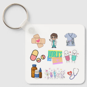 Llavero Llaverito de Enfermera y Médico Adorable