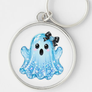 Llavero Llaverito de Fantasma Brillante Azul Lindo y Espel