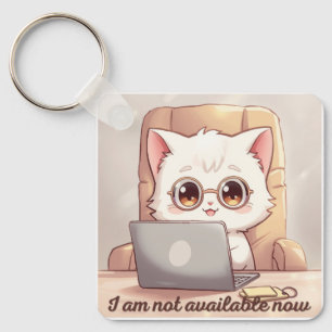 Llavero Llaverito de No Estoy Disponible Ahora - Gato Kawa